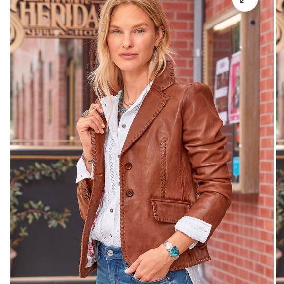 Sundance Jackets & Blazers - Sundance Annie Belle Leather Blazer